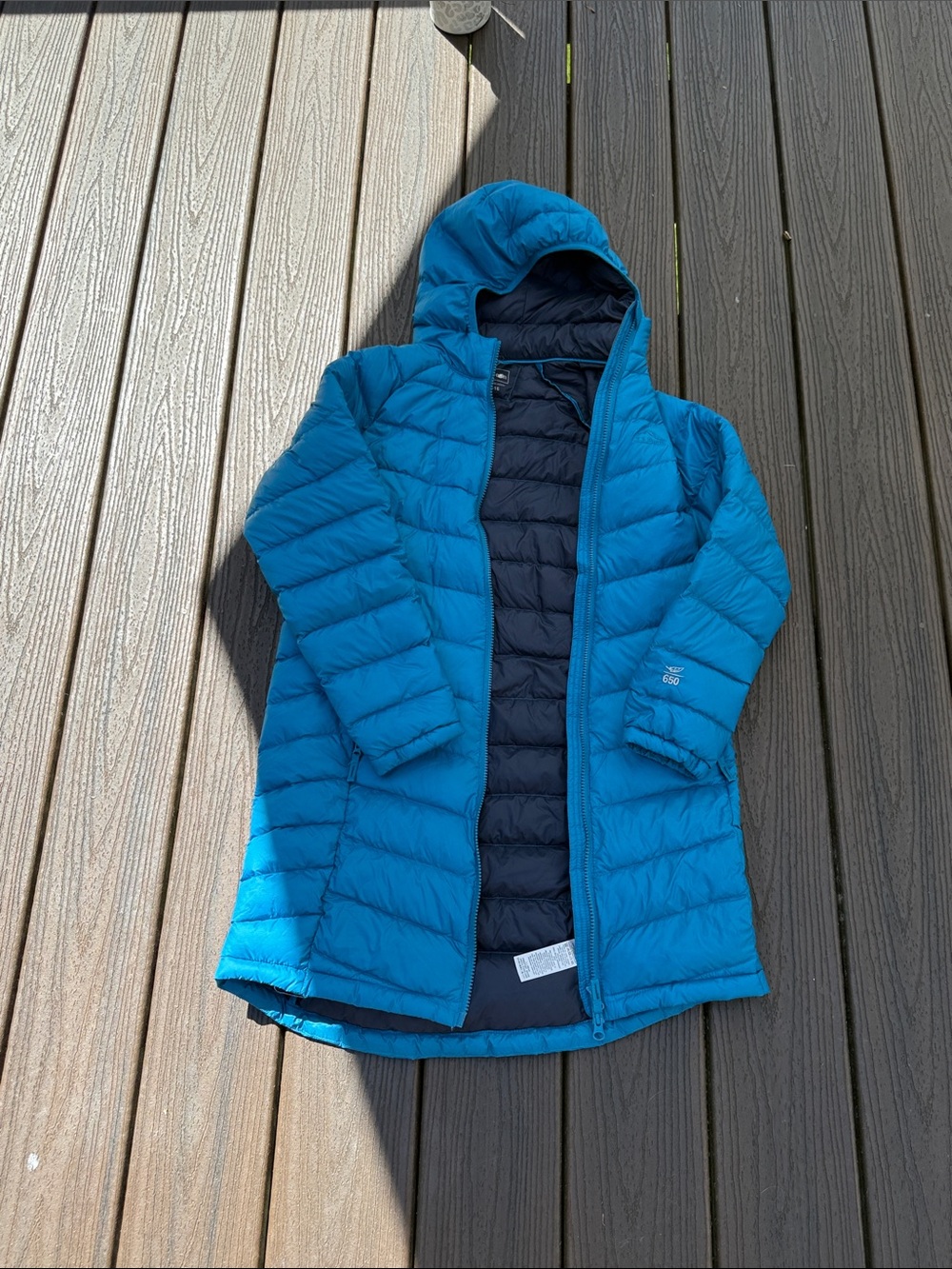 L.L. Bean Teal Hooded Girls' Long Puffer Coat